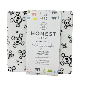 Honest 100% Organic Cotton Tossed Skulls Standard Size Changing Pad Cover